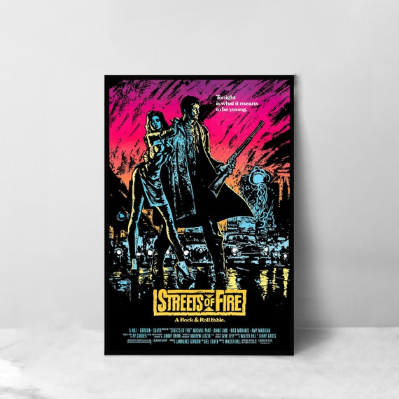 ストリート・オブ・ファイヤー映画ポスター - 高品質キャンバスアート