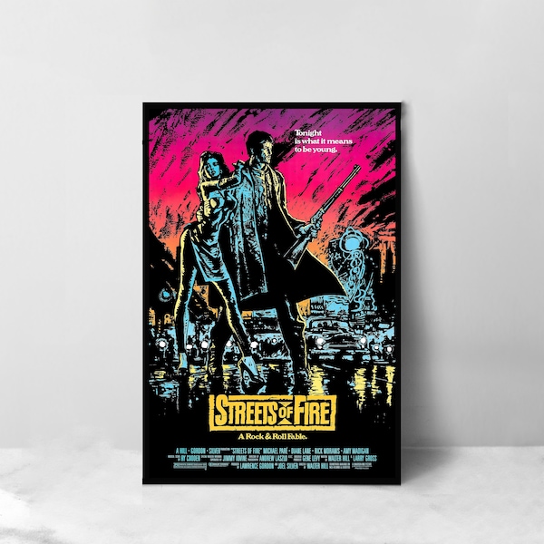 Streets of Fire Film Poster - Hochwertige Leinwand Kunst Druck - Raumdekoration - Kunst Poster Für Geschenk