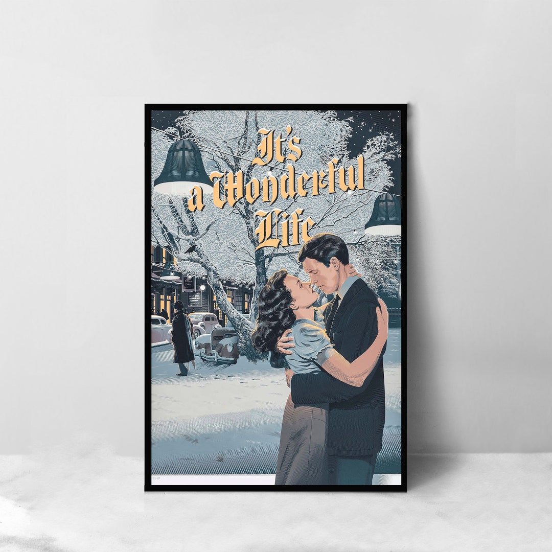 It's a Wonderful Life Movie Poster - High Quality Canvas Art Print ...