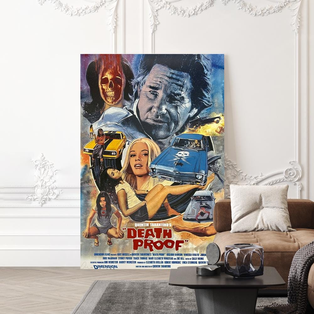 デス・プルーフ映画ポスター - 高品質キャンバスアートプリント