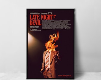 Late Night with the Devil Movie Poster - High Quality Canvas Art Print - Room Decoration - Art Poster For Gift