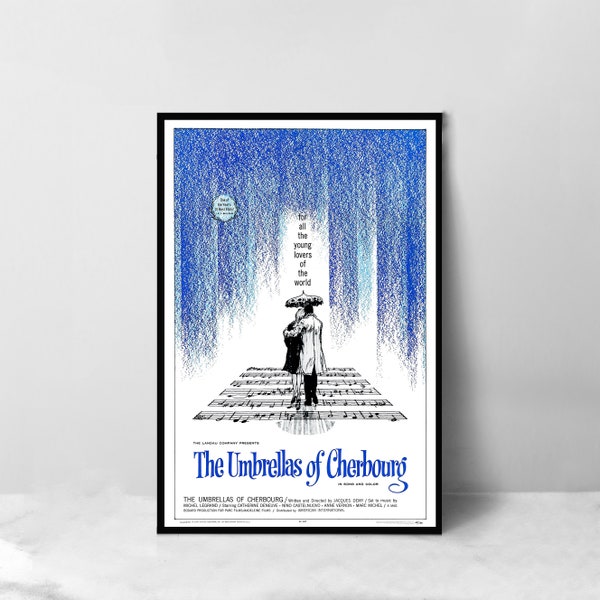 The Umbrellas of Cherbourg Movie Poster - High Quality Canvas Art Print - Room Decoration - Art Poster For Gift