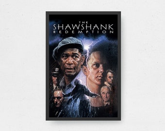 ショーシャンクの空に 映画ポスター - 高品質キャンバスアートプリント