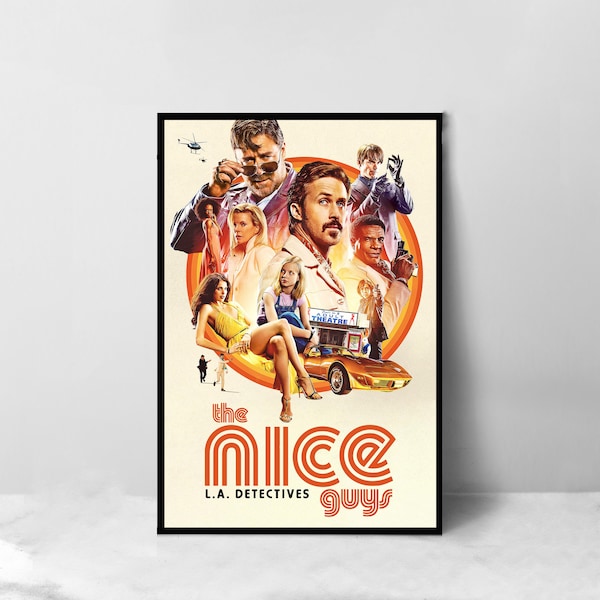 The Nice Guys Movie Poster - High Quality Canvas Art Print - Room Decoration - Art Poster For Gift