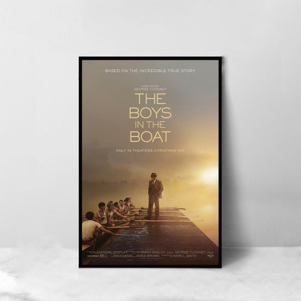 Affiche du film Les garçons dans le bateau - Impression artistique sur toile de haute qualité - Décoration de chambre - Poster d'art pour cadeau