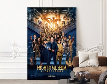 ナイト ミュージアム 映画ポスター - 高品質キャンバスアートプリント