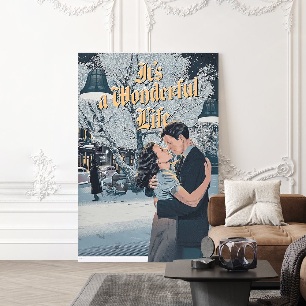 It's a Wonderful Life Movie Poster - High Quality Canvas Art Print ...