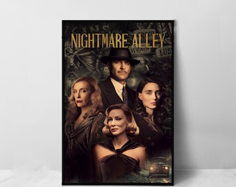 Nightmare Alley Movie Poster - High Quality Canvas Art Print - Room Decoration - Art Poster For Gift