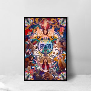 Cartaz do filme Tudo em todos os lugares ao mesmo tempo - Impressão artística em tela de alta qualidade - Decoração de quarto - Cartaz artístico para presente