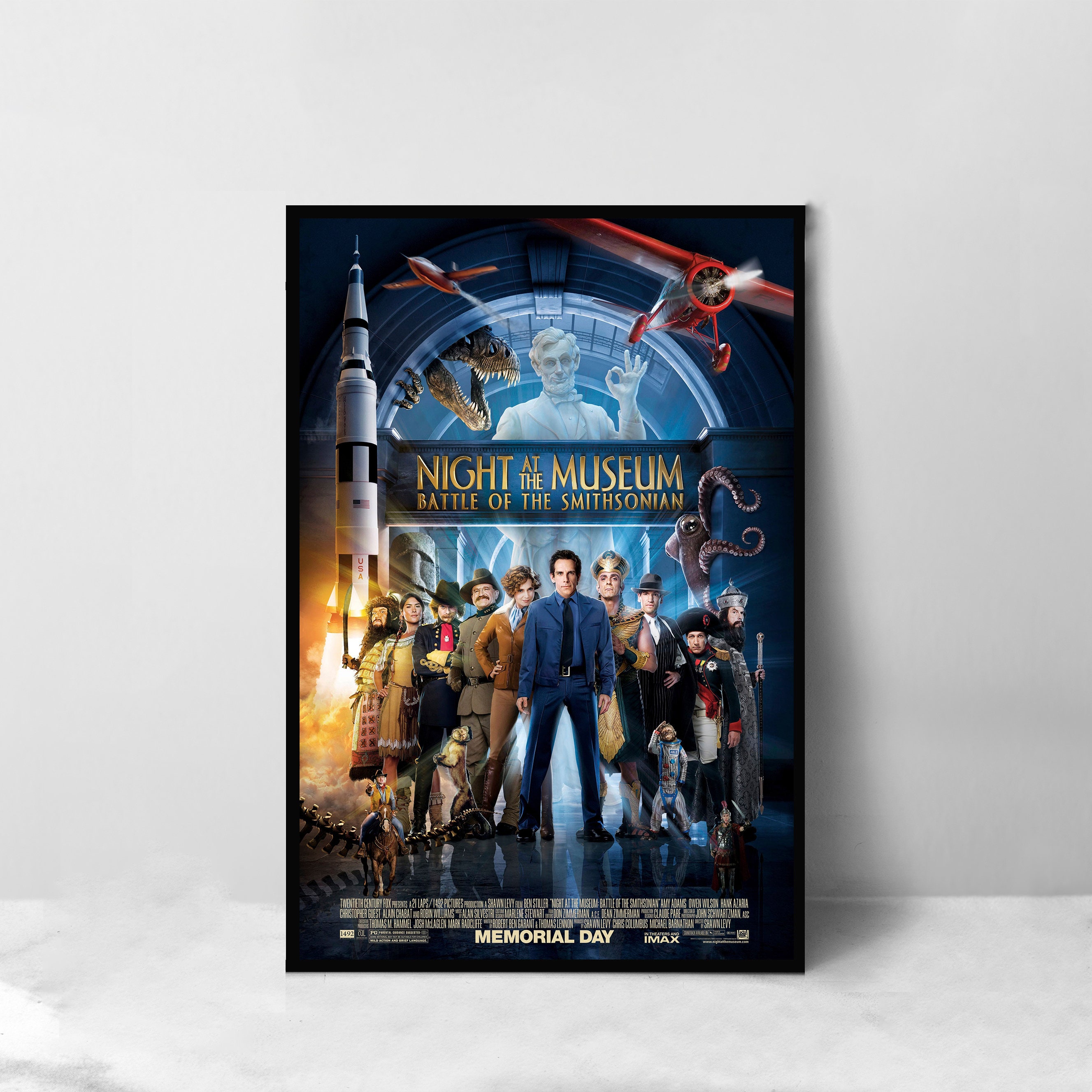 ナイト ミュージアム 映画ポスター - 高品質キャンバスアートプリント