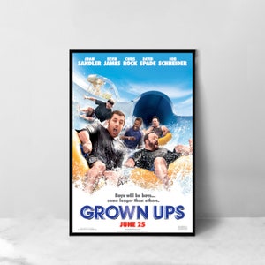 Póster de la película "Grown Ups" - Impresión artística en lienzo de alta calidad - Decoración de habitación - Póster artístico para regalo