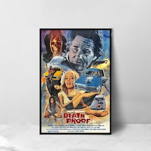 Death Proof Filmaffisch - Högkvalitativt canvastavla - Rumsdekoration - Konstposter för present