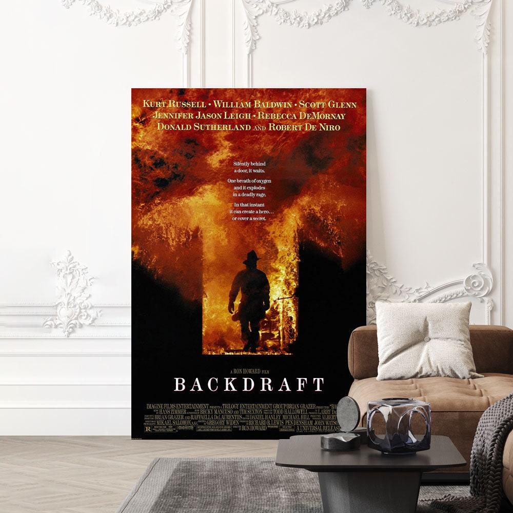 Backdraft Movie Poster - High Quality Canvas Art Print - Room