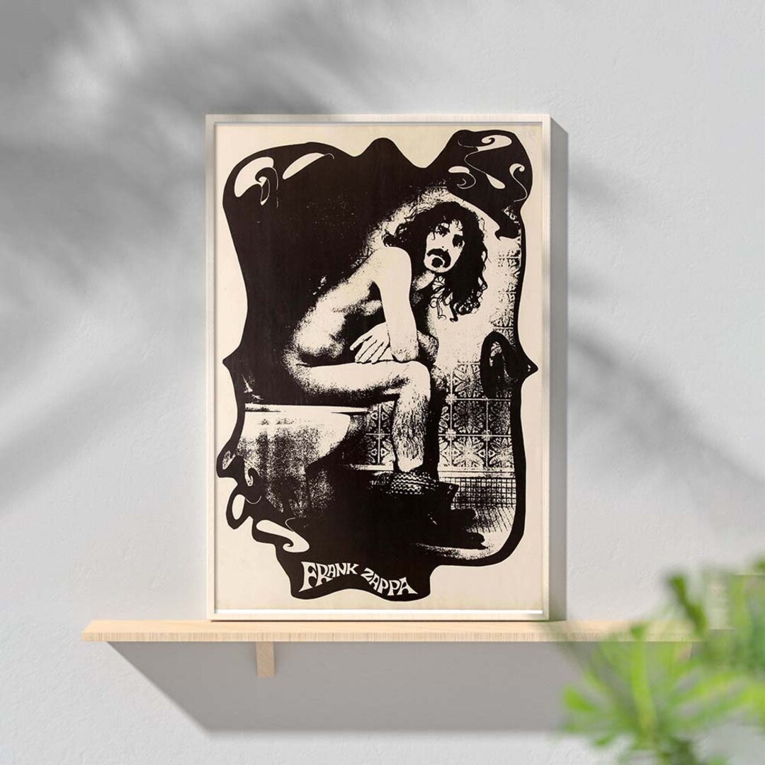 Frank Zappa on the Toilet Poster High Quality Silk Art Print Etsy