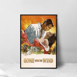 Autant en emporte le vent - Poster d&#39;art sur toile de haute qualité - Décoration de chambre - Poster d&#39;art pour cadeau