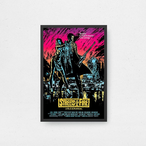 ストリート・オブ・ファイヤー映画ポスター - 高品質キャンバスアート
