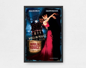 ムーラン・ルージュ！映画ポスター - 高品質キャンバスアートプリント
