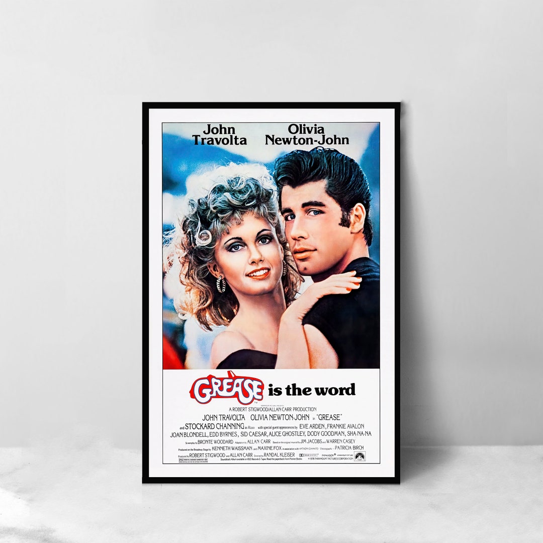 Grease Movie Poster - High Quality Canvas Art Print - Room Decoration ...