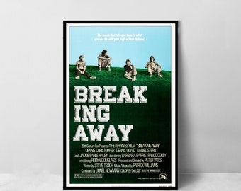 Affiche du film Breaking Away - Impression artistique sur toile de haute qualité - Décoration de chambre - Poster d'art pour cadeau