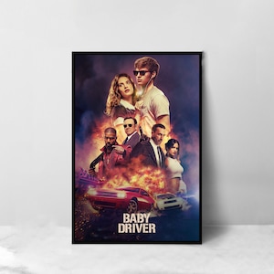 Baby Fahrer Film Poster - Hochwertige Leinwand Kunstdruck - Raumdekoration - Kunst Poster Für Geschenk