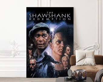 ショーシャンクの空に 映画ポスター - 高品質キャンバスアートプリント