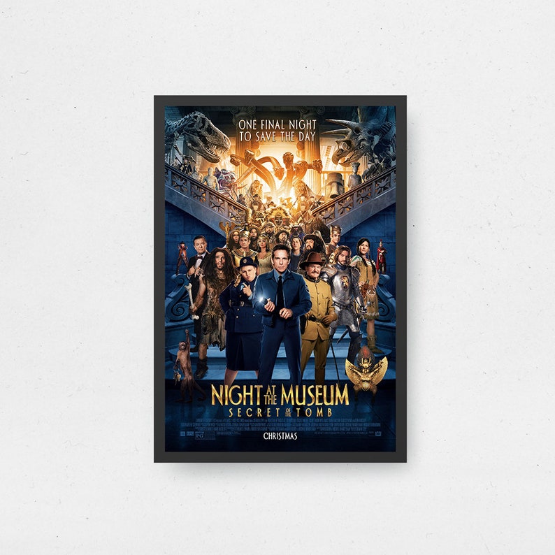Night at the Museum Movie Poster - High Quality Canvas Art Print - Room ...