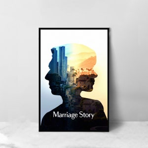 Marriage Story Movie Poster - Hochwertiger Leinwand Kunstdruck - Raumdekoration - Kunst Poster Für Geschenk