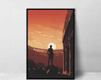 Gladiator Movie Poster - High Quality Canvas Art Print - Room Decoration - Art Poster For Gift