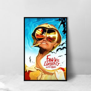 Póster de la película Miedo y asco en Las Vegas - Impresión artística en lienzo de alta calidad - Decoración de la habitación - Póster artístico para regalo