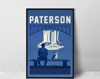 Affiche de film de Paterson - Impression d'art sur toile de haute qualité - Décoration de chambre - Poster d'art pour cadeau