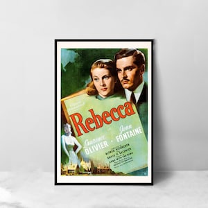 Rebecca Filmposter - Hochwertiger Leinwanddruck - Raumdekoration - Kunstposter für Geschenk