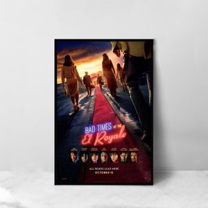 Póster de la película "Malos tiempos en El Royale" - Impresión artística en lienzo de alta calidad - Decoración de habitación - Póster artístico para regalo