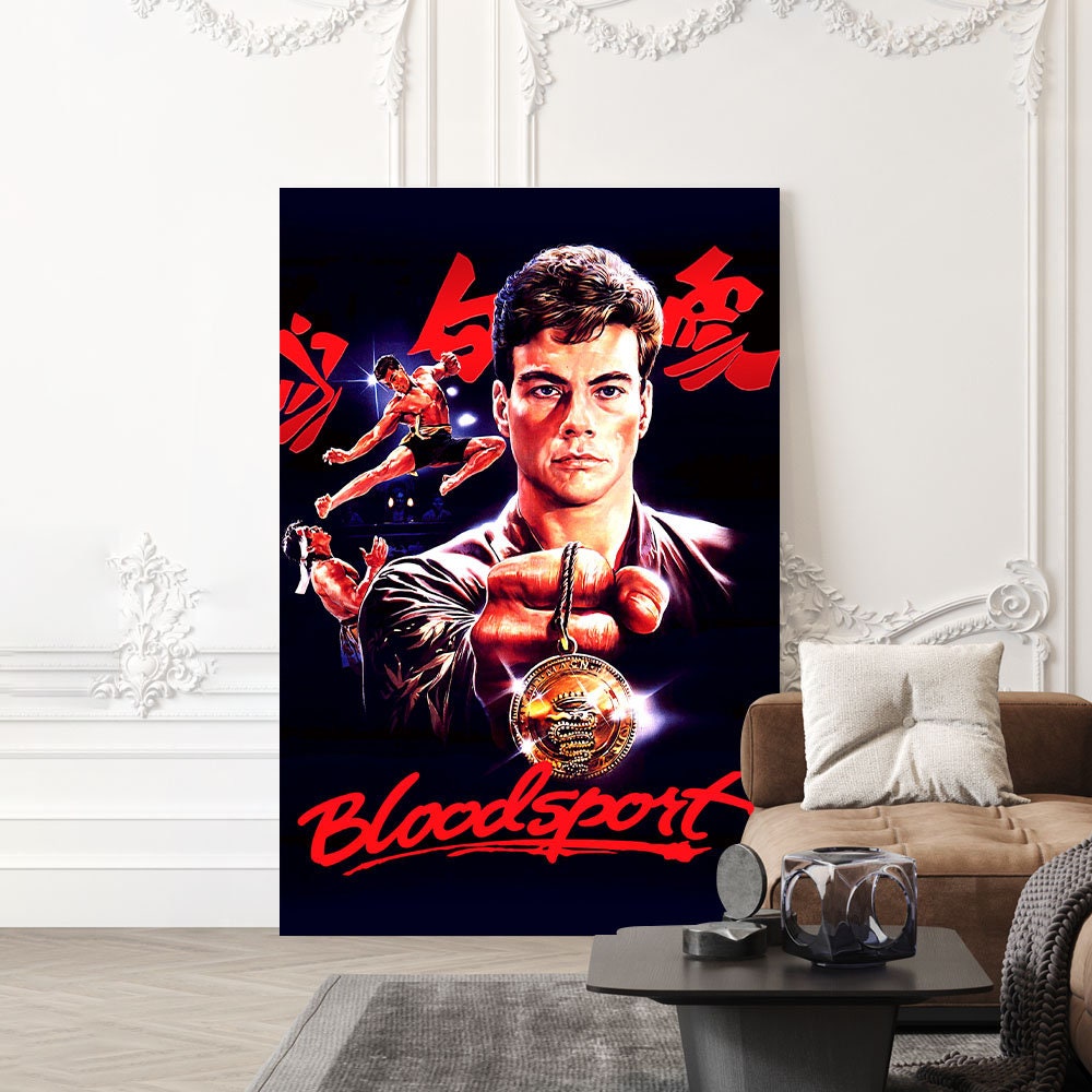 Bloodsport Movie Poster - High Quality Canvas Art Print - Room Decoration -  Art Poster for Gift - Etsy, image size:1000x1000