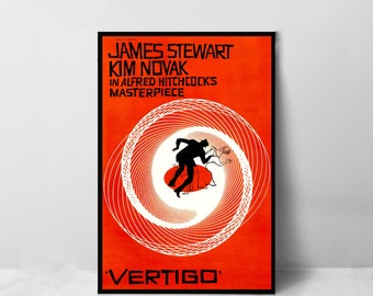 Vertigo Movie Poster - High Quality Canvas Art Print - Room Decoration - Art Poster For Gift