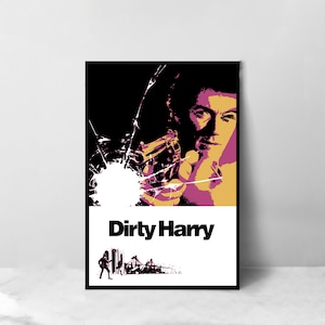 Dirty Harry Movie Poster - High Quality Canvas Art Print - Room Decoration - Art Poster For Gift