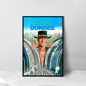 Crocodile Dundee Movie Poster - High Quality Canvas Art Print - Room Decoration - Art Poster For Gift