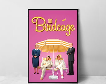 Affiche de film The Birdcage - Impression d'art sur toile de haute qualité - Décoration de chambre - Affiche d'art pour cadeau