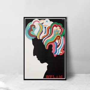 1966 Milton Glaser Bob Dylan Inspiriertes Plakat Vintage Musik Fan Poster Leinwand Fine Art Print Ideales Geschenk für Sie Him