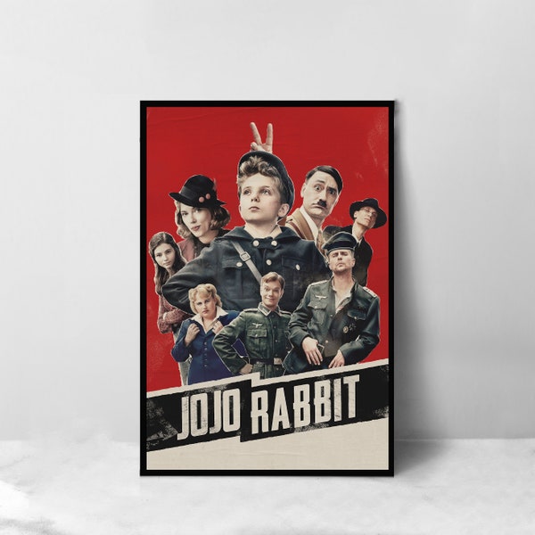 Jojo Rabbit Filmposter - Hochwertiger Leinwanddruck - Raumdekoration - Kunstposter für Geschenk