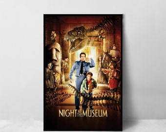 Night at the Museum Movie Poster - Hochwertige Leinwand Kunst Druck - Raum Dekoration - Kunst Poster Für Geschenk