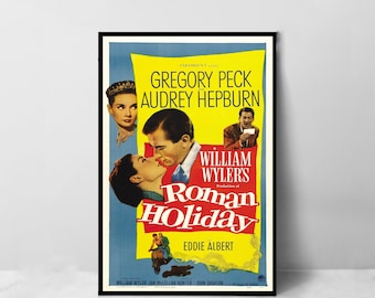 Roman Holiday Movie Poster - High Quality Canvas Art Print - Room