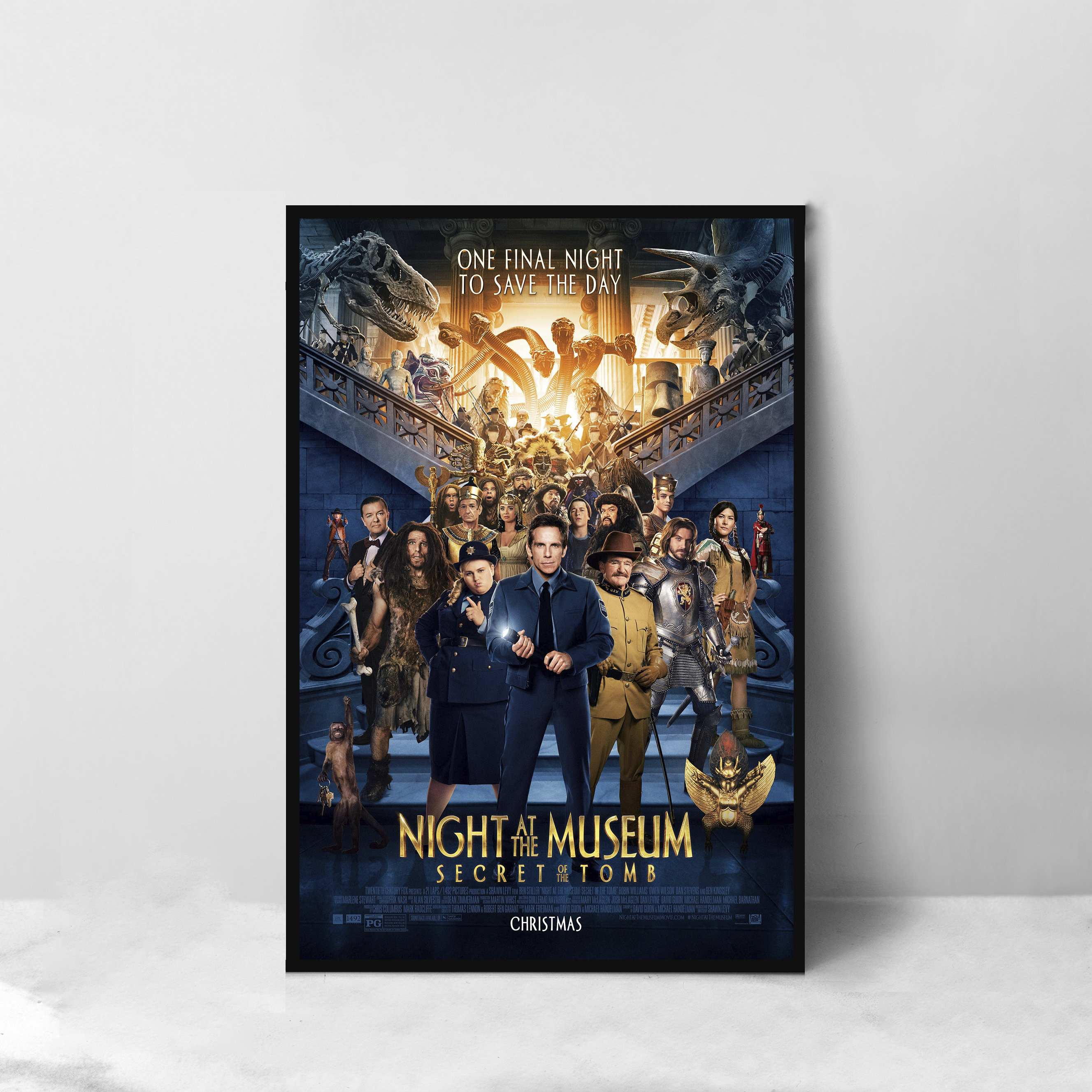 ナイト ミュージアム 映画ポスター - 高品質キャンバスアートプリント