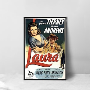 Laura Movie Poster - High Quality Canvas Art Print - Room Decoration - Art Poster For Gift