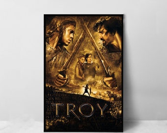 Poster du film Troy - Impression d'art sur toile de haute qualité - Décoration de chambre - Poster d'art pour cadeau