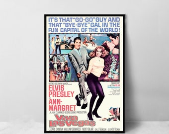 Póster de la película Viva Las Vegas - Impresión artística en lienzo de alta calidad - Decoración de habitación - Póster artístico para regalo