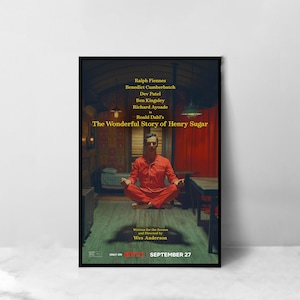 The Wonderful Story of Henry Sugar Movie Poster - High Quality Canvas Art Print - Room Decoration - Art Poster For Gift