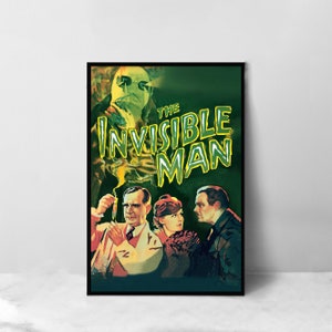 The Invisible Man Movie Poster - Hochwertige Leinwand Kunst Druck - Raumdekoration - Kunst Poster Für Geschenk