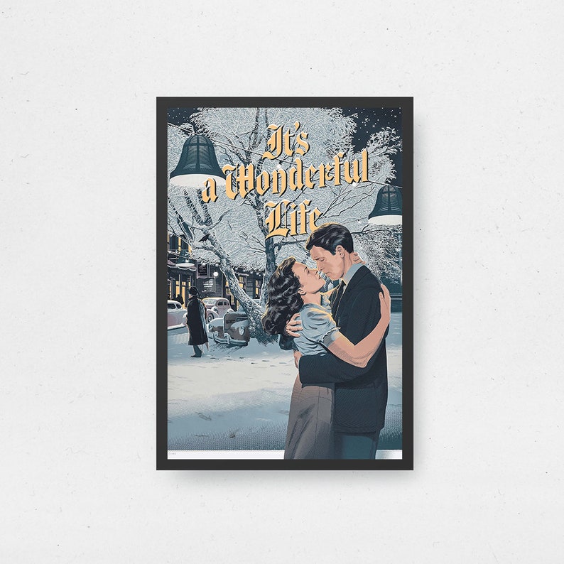 It's a Wonderful Life Movie Poster - High Quality Canvas Art Print ...