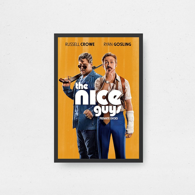 The Nice Guys Movie Poster - High Quality Canvas Art Print - Room