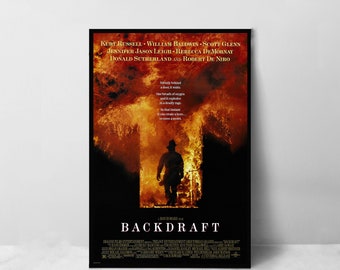 Affiche de film Backdraft - Impression d'art sur toile de haute qualité - Décoration de chambre - Affiche d'art pour cadeau